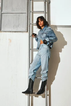 Bryan Stepwise Botas cowboy de piel Jandra Negro Clearance