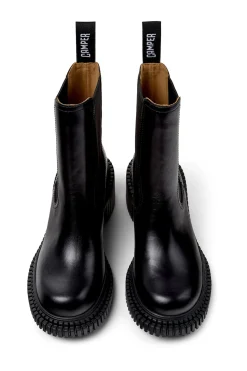 Camper Botas de media caña de piel negro Clearance