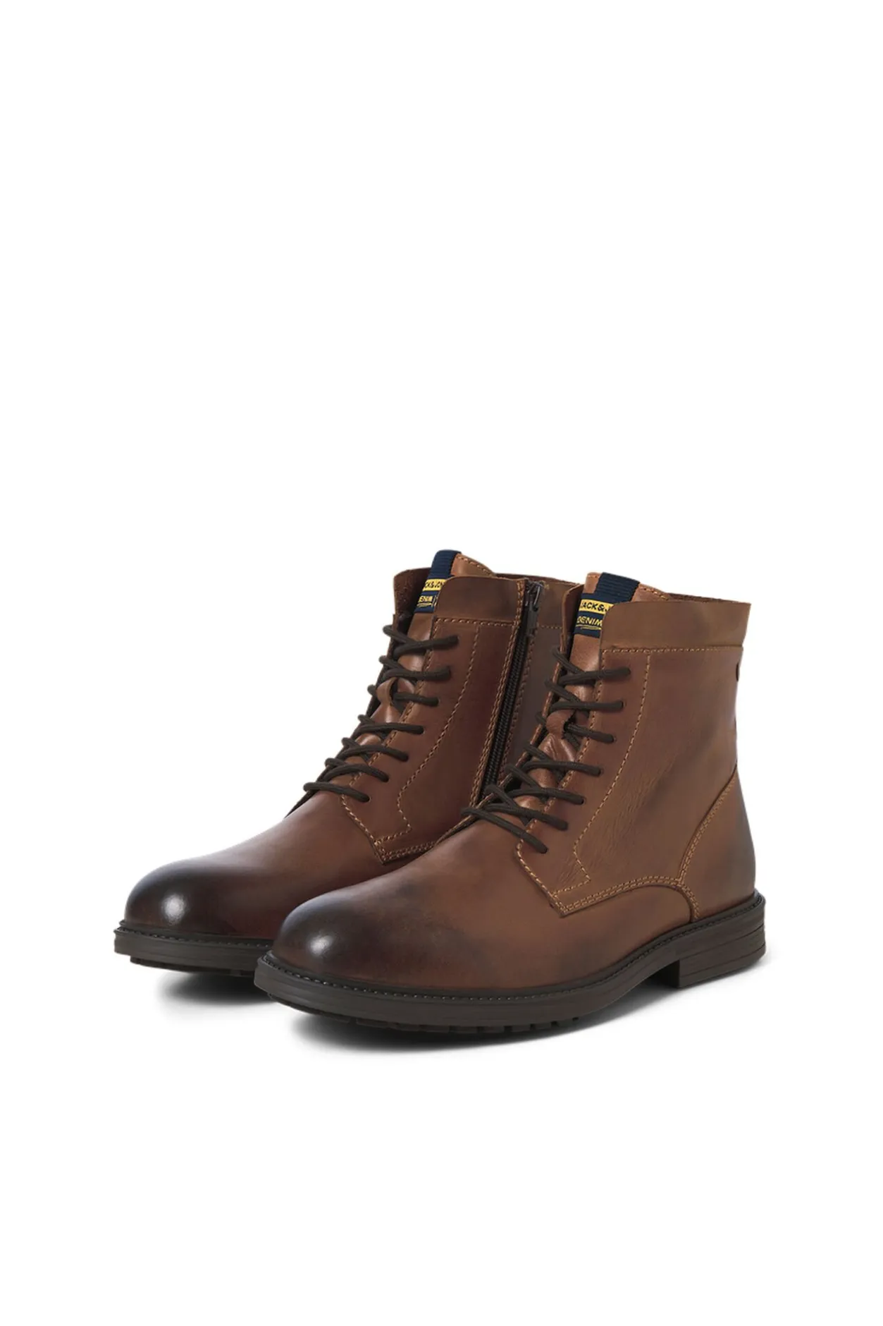 Jack & Jones Botas de piel con cordones nude Best