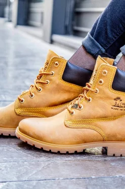 Panama Jack Botas de piel con forro interior de piel Camel New