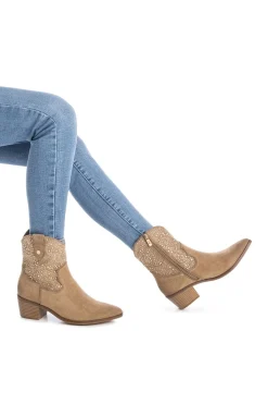 XTI Botin Cowboy Tachas beige Online