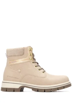 XTI Botin Estilo Militar beige Sale
