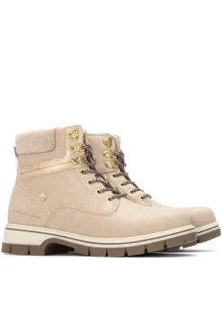 XTI Botin Estilo Militar beige Sale