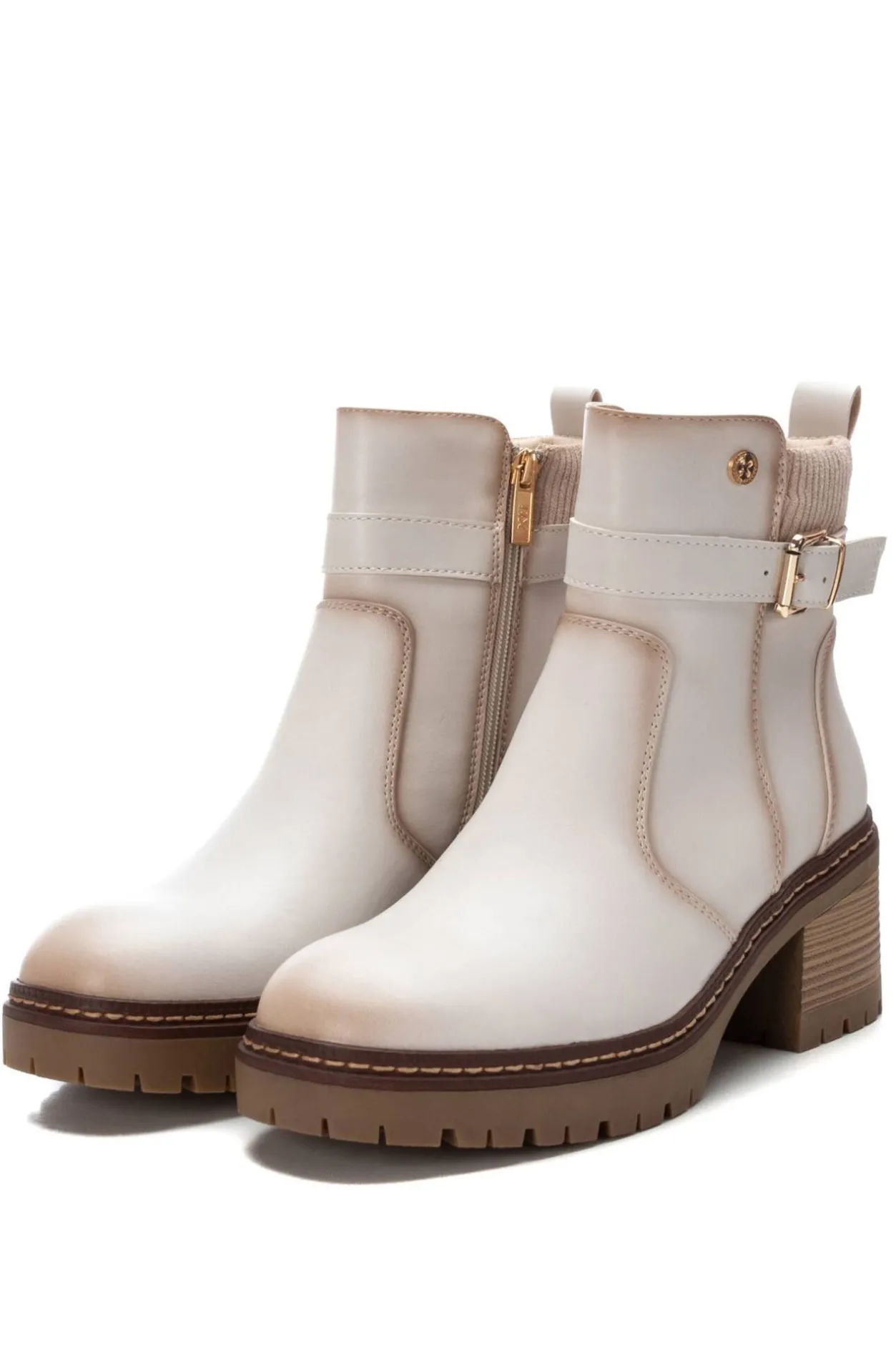 XTI Botin Tipo Chelsea beige Clearance