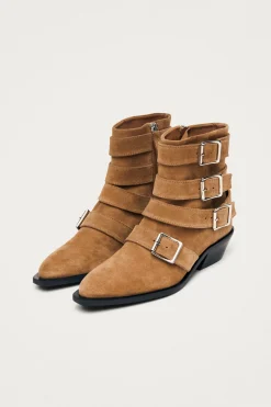 Alohas Botines de cuero Eras Suede Marr&oacute;n Hot