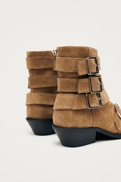 Alohas Botines de cuero Eras Suede Marr&oacute;n Hot