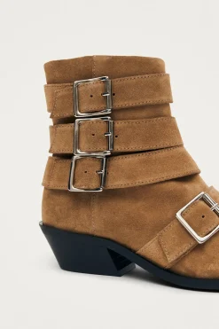 Alohas Botines de cuero Eras Suede Marr&oacute;n Hot