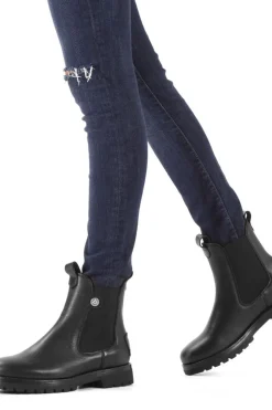 Panama Jack Botines de piel con forro interior de piel Negro Outlet