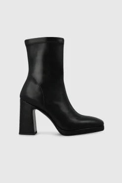 Lodi Botines en antelina con tacón Negro Best