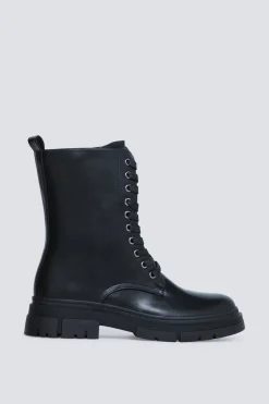 Springfield Botines militares cordones negro Clearance