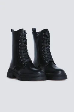 Springfield Botines militares cordones negro Clearance