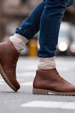 Panama Jack Botín de hombre en piel napa Marr&oacute;n Outlet