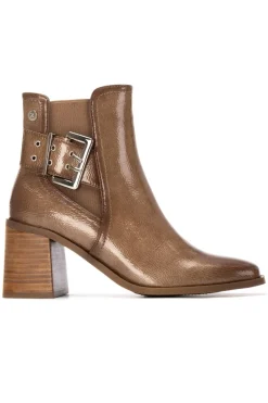 XTI Botín de tacón tipo chelsea Marr&oacute;n Discount