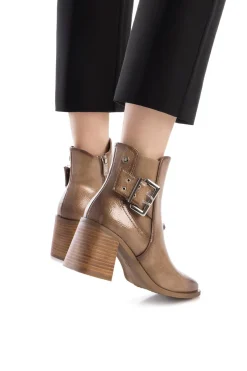 XTI Botín de tacón tipo chelsea Marr&oacute;n Discount