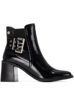 XTI Botín de tacón tipo chelsea Negro