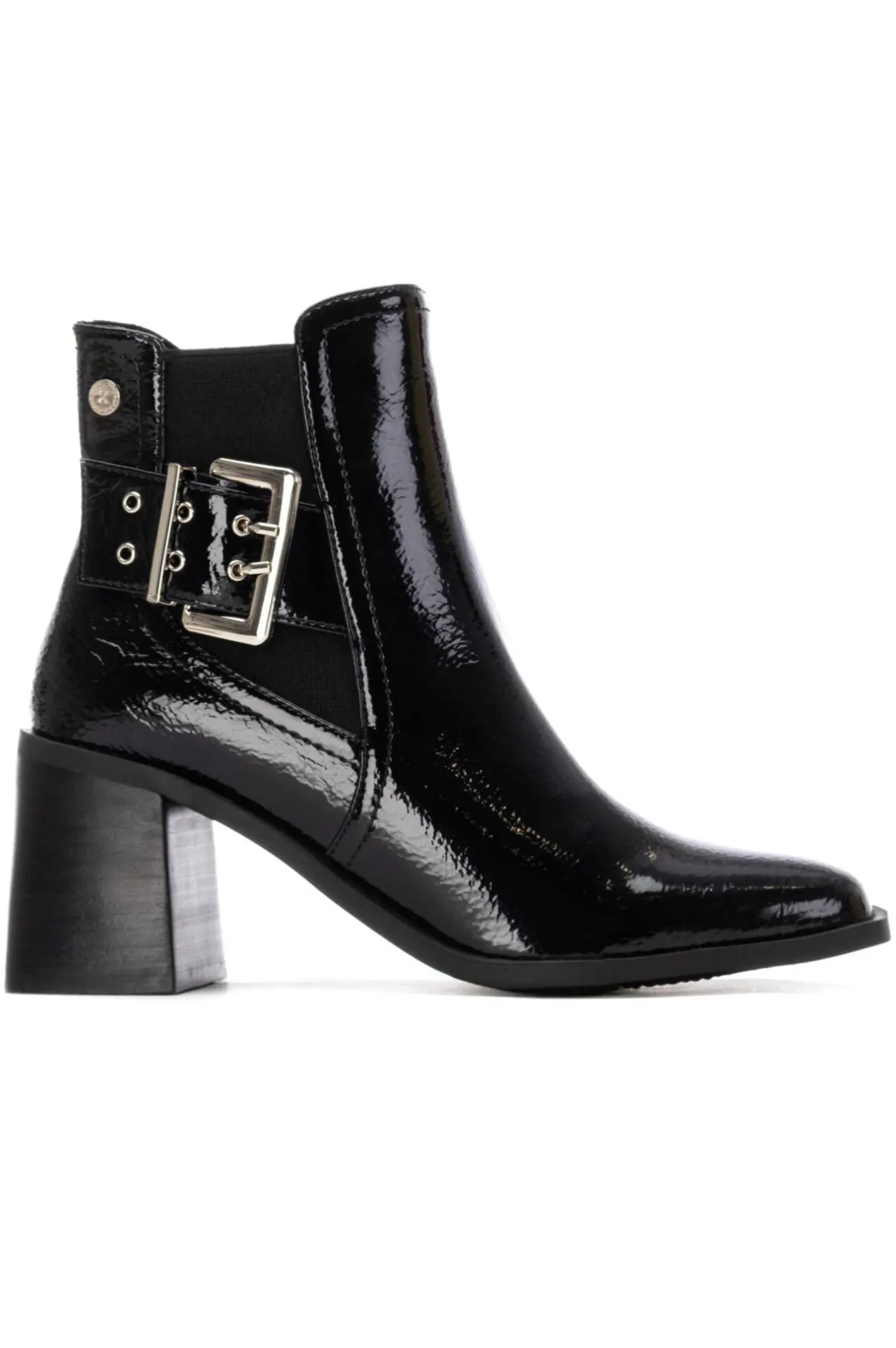 XTI Botín de tacón tipo chelsea Negro