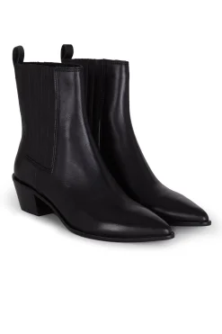 Cortefiel Botín elastico piel Negro Online