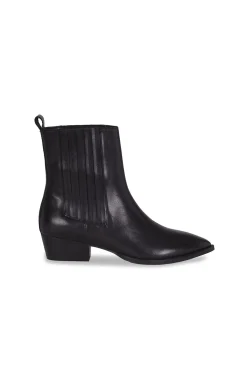 Cortefiel Botín elastico piel Negro Online