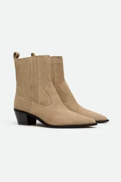 Cortefiel Botín elastico serraje Marr&oacute;n New