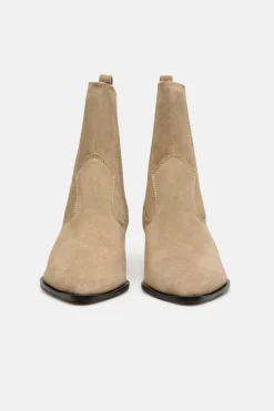 Cortefiel Botín elastico serraje Marr&oacute;n New