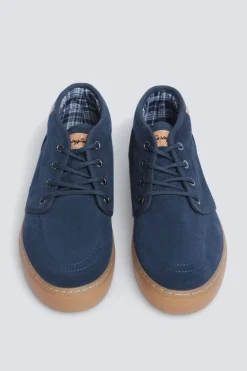 Springfield Botín piel casual serraje azul Hot