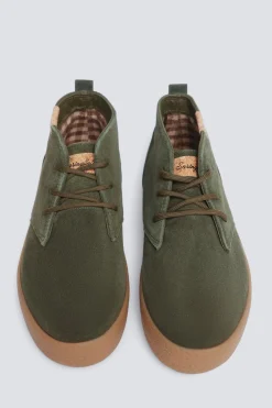 Springfield Botín piel serraje soft verde Outlet