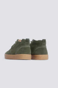 Springfield Botín piel serraje soft verde Outlet