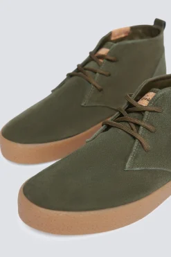 Springfield Botín piel serraje soft verde Outlet