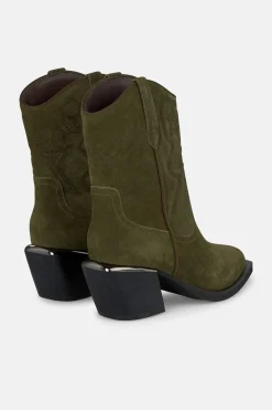 Alma en Pena Botín tacón bajo Kaki Sale