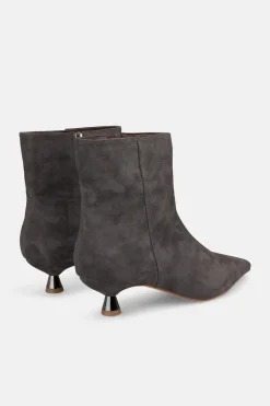 Alma en Pena Botín tacón metalizado Marr&oacute;n oscuro New