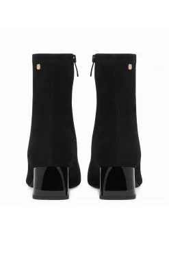 Cuplé Botín ultrasuede y charol Negro New