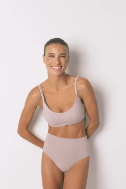 Women'secret Braga alta algodón nude Outlet