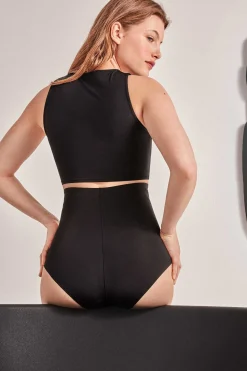 Gisela Braga alta faja reductora negro New