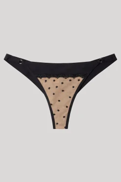 Gisela Braga brasileña de encaje topos negro Clearance