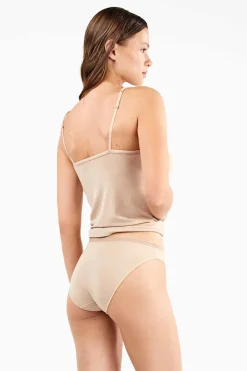 Gisela Braga básica con galón de encaje nude