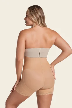 Leonisa Braga faja tipo short de control fuerte levanta glúteos beige Hot