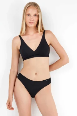 Gisela Braga midi con galón de encaje y camales negro Clearance