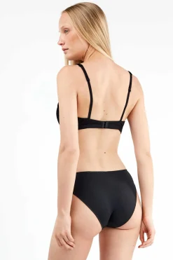 Gisela Braga midi con galón de encaje y camales negro Clearance