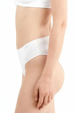 Gisela Braga midi con galón de encaje y camales blanco Sale