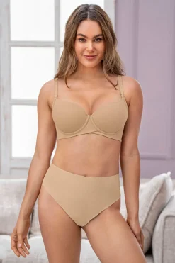 Leonisa Brasileña tiro alto invisible beige Outlet