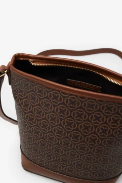 Cortefiel Bucket monogram Estampado marrón