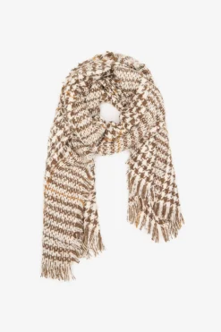 Cortefiel Bufanda cuadro harris Estampado marr&oacute;n