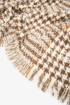 Cortefiel Bufanda cuadro harris Estampado marr&oacute;n