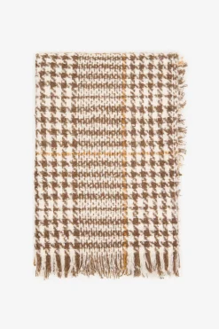 Cortefiel Bufanda cuadro harris Estampado marr&oacute;n