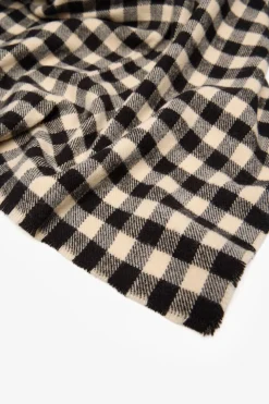 Cortefiel Bufanda cuadros Estampado blanco New