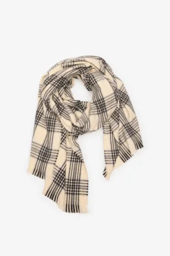 Cortefiel Bufanda cuadros tartán Estampado blanco Best