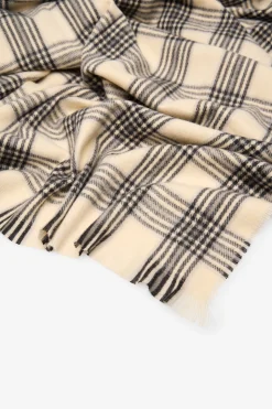 Cortefiel Bufanda cuadros tartán Estampado blanco Best