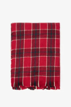 Cortefiel Bufanda cuadros tartán Estampado rojo Hot
