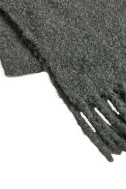 Vila Bufanda de lana con flecos Gris oscuro New