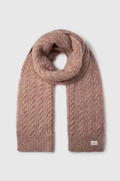Pepe Jeans Bufanda de punto trenzado rosa Hot